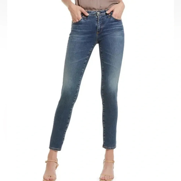 AG Prima Ankle Cigarette Mid-Rise Jeans 10 Years Phenom Denim Casual 25 - Picture 1 of 12